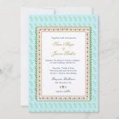 Blume Aqua Einladung (Vorderseite)