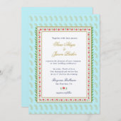 Blume Aqua Einladung (Vorne/Hinten)