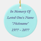 Blume Aqua Glass Keramik Ornament (Hinten)