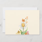 Blume Aquarell Babydusche Einladung (Rückseite)