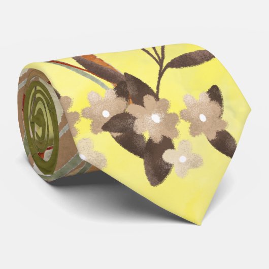 Blume Aquarell-Krawatte Krawatte (Gerollt)