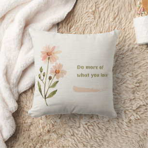 Blume Aquarell Leinwand Kissen