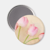 Blume Aquarell Magnet (Vorderseite/Rückseite)
