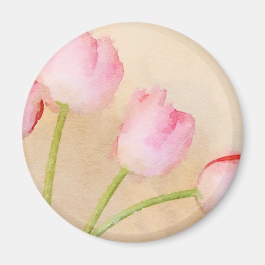 Blume Aquarell Magnet (Vorne)