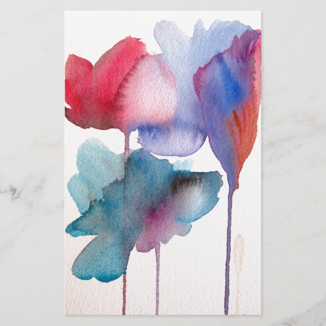 Blume Aquarell Moderne Blumenarchitektur (Vorderseite)