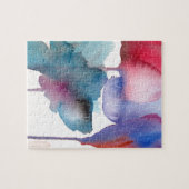 Blume Aquarell Moderne Blumenarchitektur Puzzle (Horizontal)