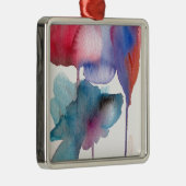 Blume Aquarell Moderne Blumenarchitektur Silbernes Ornament (Rechts)