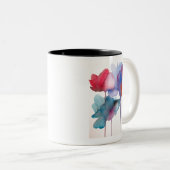 Blume Aquarell Moderne Blumenarchitektur Zweifarbige Tasse (VorderseiteRechts)