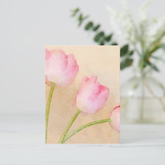 Blume Aquarell Postkarte (Stehend Vorderseite)