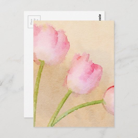 Blume Aquarell Postkarte (Vorne/Hinten)