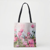 Blume Aquarell Rosa Moderne Kosmopolit Tasche (Vorderseite)
