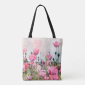 Blume Aquarell Rosa Moderne Kosmopolit Tasche (Rückseite)