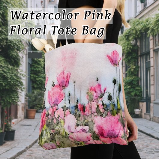 Blume Aquarell Rosa Moderne Kosmopolit Tasche