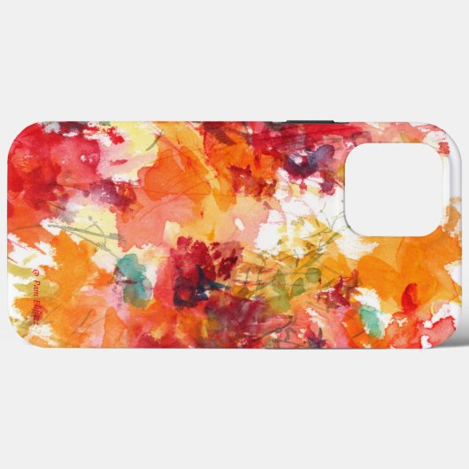 Blume Aquarell Rotes Orange Blumen 2 Case-Mate iPhone Hülle (Rückseite (Horizontal))