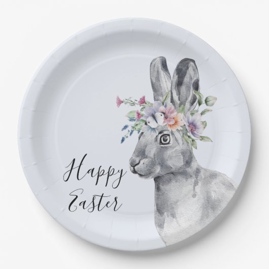 Blume Aquarell Sonniges Ostern Pappteller (Vorderseite)