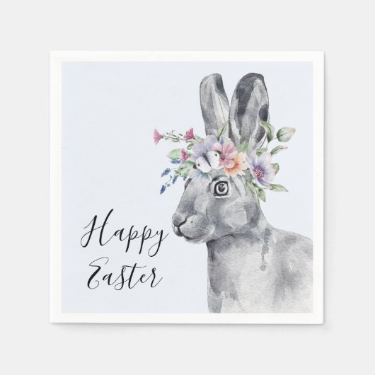 Blume Aquarell Sonniges Ostern Serviette (Vorderseite)