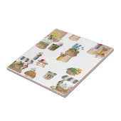 Blume Aquarellbauer Fliese (Seite)