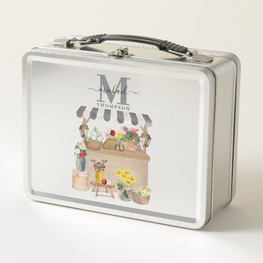 Blume Aquarellbauer Metall Brotdose (Vorderseite)