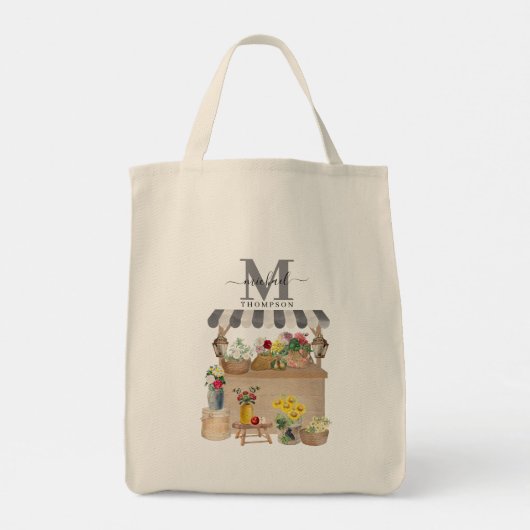 Blume Aquarellbauer Tragetasche (Rückseite)