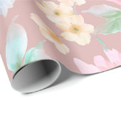Blume Aquarellbild. Wassercolo Big Set Geschenkpapier (Rolleneckpunkt)