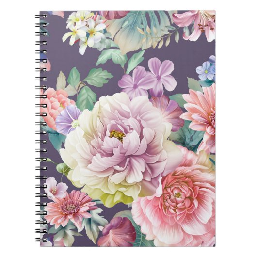Blume Aquarellbild. Wassercolo Big Set Notizblock (Vorderseite)