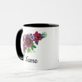 Blume Aquarellfarben leuchtend romantischer Blumen Tasse (Vorderseite Links)
