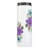 Blume Aquarellfarben leuchtend romantischer Blumen Thermosbecher (Rückseite)