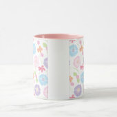 Blume Aquarellfarben, rosa, blau, romantisch Tasse (Zentrum)