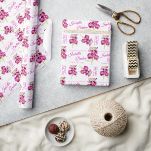 Blume Aquarellfarben, rosa Braut Geschenkpapier