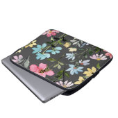 Blume Aquarellfarben Vintag Laptopschutzhülle (Vorne Knopf)