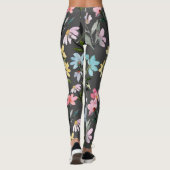 Blume Aquarellfarben Vintag Leggings (Rückseite)
