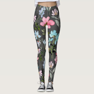 Blume Aquarellfarben Vintag Leggings