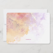 Blume Aquarellgarten Kinderdusche Einladung (Rückseite)