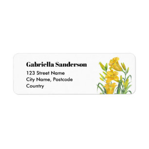 Blume Aquarellgelbe Lilien