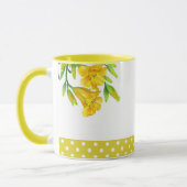 Blume Aquarellgelbe Lilien Tasse (Links)