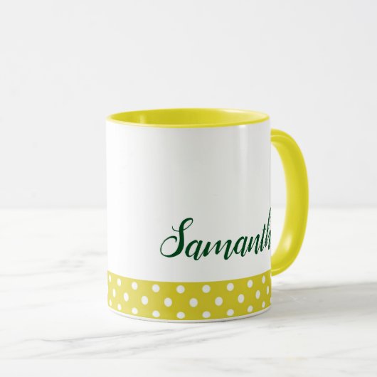 Blume Aquarellgelbe Lilien Tasse (VorderseiteRechts)