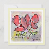 Blume Aquarellkarte (Vorderseite)