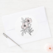 Blume Aquarellkunst, ästhetisches Element Runder Aufkleber (Umschlag)
