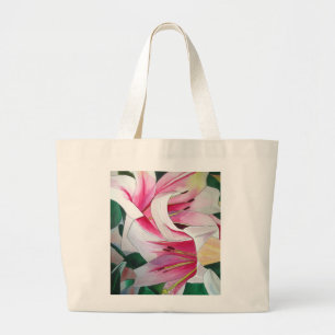 Blume Aquarellkunst Jumbo Stoffbeutel