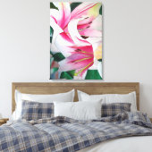 Blume Aquarellkunst Leinwanddruck (Insitu (Schlafzimmer))