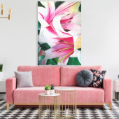 Blume Aquarellkunst Leinwanddruck (Insitu (Wohnzimmer))