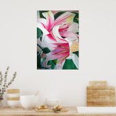 Blume Aquarellkunst Poster (Küche)