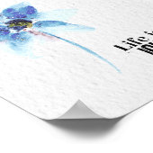 Blume Aquarellleben ist eine Reise Poster (Ecke)