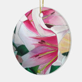 Blume Aquarellmalerei Keramik Ornament (Links)