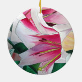 Blume Aquarellmalerei Keramik Ornament (Hinten)