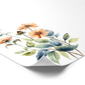 Blume Aquarellmalerei Poster (Ecke)