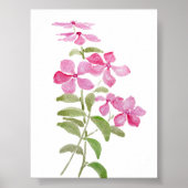 Blume, Aquarellmalerei Poster (Vorne)