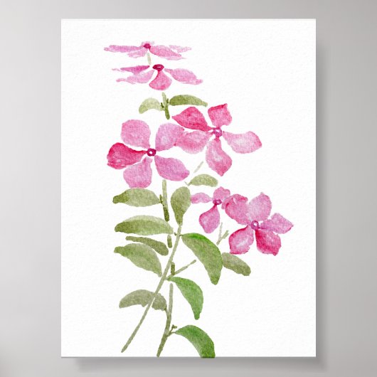 Blume, Aquarellmalerei Poster (Vorne)