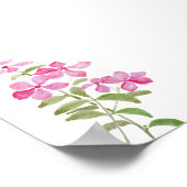 Blume, Aquarellmalerei Poster (Ecke)