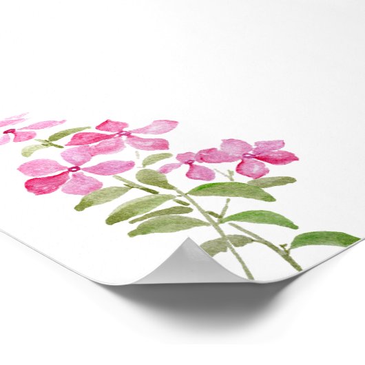 Blume, Aquarellmalerei Poster (Ecke)